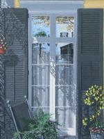 Reflection Of The Governors Mansion - Acrylic Paintings - By Allan West, Realistic Painting Artist