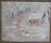 Winter - Oil On Canvas Paintings - By Nina Mitkova, Impressionism Painting Artist
