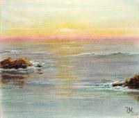 Sunset - Soft Pastel Paintings - By Nina Mitkova, Realism Painting Artist