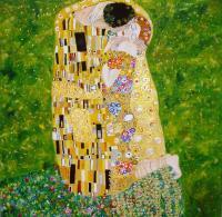 Kiss Of Klimt - Oil On Canvas Paintings - By Nina Mitkova, Abstract Painting Artist