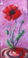 Dance Of The Poppy - Oil On Canvas Paintings - By Nina Mitkova, Abstract Painting Artist