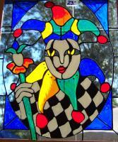Jester - Glass Overlay Paintings - By Kim Miller, Casual Painting Artist