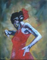 Flamenco Dancer - Oil On Canvas Paintings - By Carlos Gonzalez, Pop Art Painting Artist