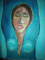 Sara Under Arrest - Acrylic Paintings - By Amy Rosen, Abstract Painting Artist