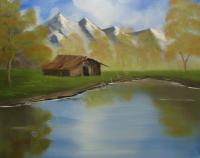 Reflections - Oil On Canvas Paintings - By Ed Burcher, Landscape Painting Artist