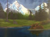 Peaceful Meadow - Oil On Canvas Paintings - By Ed Burcher, Landscape Painting Artist