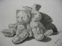 Childhood Friends - Pencil Drawings - By Christopher R Jones, Observational Drawing Artist