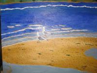 A Day At Chicken Ranch Beach - Acrylic Paintings - By Vanya Gonzalez, Nature Painting Artist