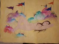 Your Body My Territory - Gouache And Goldsheet Paintings - By Aynaz Najafi, Miniature Painting Artist