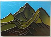 The Mountain - Leather Paintings - By Jeler Anita, Decorative Painting Artist