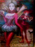 Return Cavalcade - Oil On Canvas Paintings - By Natali Markova, Fantasy Painting Artist