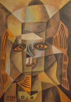 Brown Girl - Oil Paintings - By Mirek Sledz, Kwadryzm Painting Artist