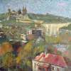 Kamianets-Podilskiy Old Fortress 2008 - Oil On Canvas Paintings - By Yuri Yudaev, Impressionism Painting Artist