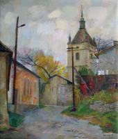 Virmenska Vulitsya In Kamyanets-Podilskiy - Oil On Canvas Paintings - By Yuri Yudaev, Impressionism Painting Artist