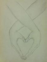 Heart Hands - Pencil And Paper Drawings - By Greg Stevens, Black And Grey Drawing Artist