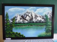 Snow Mountains - Acrylic Paintings - By Anoop Valamvayal, Nature Painting Artist