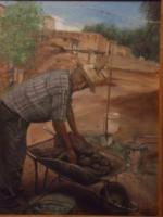 Grandfather - Acrylic Paintings - By Ignacio Medina, Portrait Scenic Painting Artist