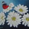 White Flowers - Acrylic Paintings - By Cristina F, Nature Painting Artist