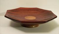Bloodwood Bowl With Pedestal - Wood Woodwork - By Ken Exline, Lathe Turned Woodwork Artist