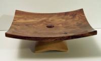 Chechen Bowl With Pedestal - Wood Woodwork - By Ken Exline, Lathe Turned Woodwork Artist