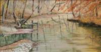 Crabtree Creek In October - Pastels Paintings - By Debi Davis, Realism Painting Artist