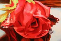 Hospice Rose - Oil Paintings - By Debi Davis, Realism Painting Artist