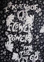 Flower Power - Ink Marker On Artist Paper Drawings - By Steve Boisvert, Pop Art Drawing Artist