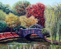 Bridge At Freedom Park - Acrylic Paintings - By Lightmare Studios, Expressionism Painting Artist