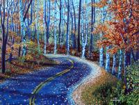 Road To Asheville - Acrylic Paintings - By Lightmare Studios, Expressionism Painting Artist