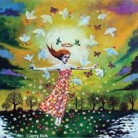 Awakening-First Dance Of Spring - Acrylic Paintings - By Lightmare Studios, Narrative Painting Artist
