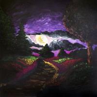 By Moonlight - Acrylic Paintings - By Lightmare Studios, Expressionism Painting Artist