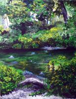Calming Waters - Acrylic Paintings - By Lightmare Studios, Expressionism Painting Artist