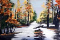 Ending Fall - Acrylic Paintings - By Lightmare Studios, Expressionism Painting Artist
