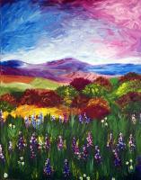 Through The Meadow - Acrylic Paintings - By Lightmare Studios, Expressionism Painting Artist