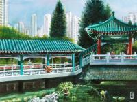 Won Tai Sin Hong Kong - Watercolour And Ink Paintings - By Julia Patience, Realism Painting Artist