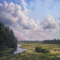 Moose River Afternoon - Oil On Linen Paintings - By Will Kefauver, Representational Painting Artist