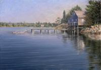 Maine Dock - Oil On Linen Paintings - By Will Kefauver, Representational Painting Artist