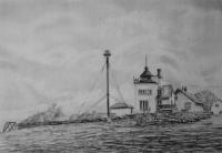 Tungenes Lighthouse Norway - Pencil Drawings - By Fred Hebing, Realism Drawing Artist