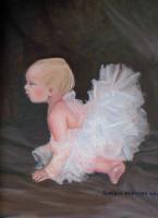 Budding Ballerina - Oil Paintings - By Bobbie Ventura, Realistic Painting Artist