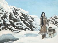 Eskimo - Watercolor Paintings - By Heidi Black, Impressionistic Painting Artist