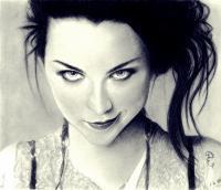 Pencil Drawings Of Famous Peop - Amy Lee Of Evanescence Pencil Drawing - Pencil  Paper