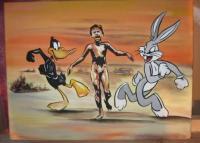 Looney Tunes - Acrylic Paintings - By Greg Bucher, Portraitsrealistic Painting Artist