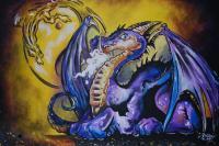 Dragon - Acrylic Paintings - By Greg Bucher, Portraitsrealistic Painting Artist