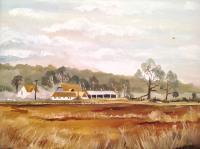 Distant Farm - Oils Paintings - By Lanny Roff, Impressionism Painting Artist