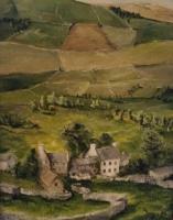 Landscape - North Yorkshire Village - Oil On Canvasboard