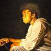Night Fisher - Acrylic Paintings - By Thomas Akers, Realistic Painting Artist