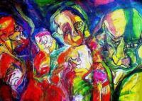 Fantasmas - Acrilico Paintings - By Oscar Gagliano, Expresionismo Painting Artist
