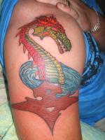 Tribal Dragon - Tattoos Drawings - By Jules Tattoos, Animals Drawing Artist