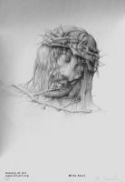 Stillness-Christ - Paper Pencil Drawings - By Mirko Sevic, Surrealism Drawing Artist