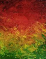 Red Yellow Green - Oil Paintings - By Vesa Peltonen, Psychedelic Painting Artist